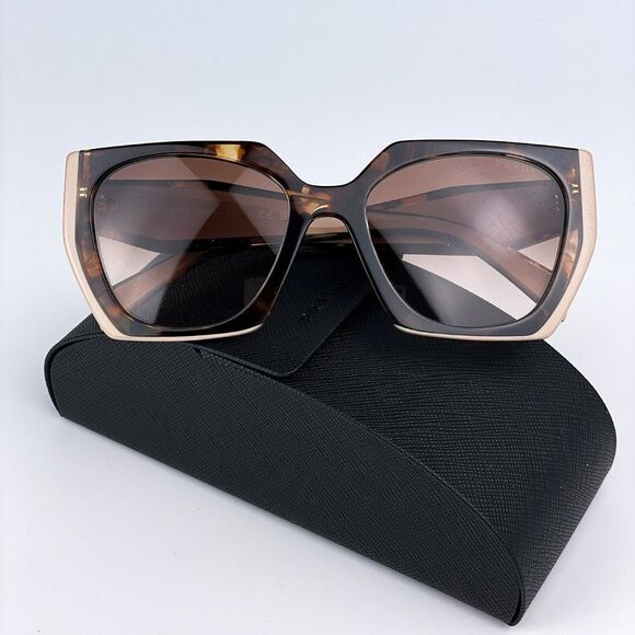 NEW Prada PR15WS 01R0A6 Tortoise Caramel Powder Brown Gradient Cat Eye - Picture 2 of 14